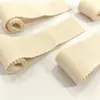 Faixa de Chapéu Canelada com Borda Ondulada Off-White com Listras Horizontais Serrilhadas Dupla Face Fita de Algodão Puro Acessório de Cabelo para Chapéu Acabamento para Roupas Acessórios Atacado