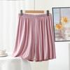 Shorts plus size de cintura alta modal feminino verão gordinha menina solta versátil calças casuais finas calças largas calças de pijama de cor sólida