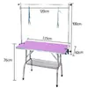 Mesa de belleza para mascotas, mesa de belleza para perros, gatos grandes, plegable, baño, recortador de pelo, ducha, mesa portátil, tienda de mascotas