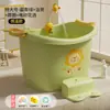 Bañera para niños, bañera para bebés, bañera para bebés de otoño e invierno, bañera para sentarse, tamaño grande para uso doméstico, adecuada para el baño y la natación de niños
