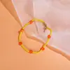 Collar de cuentas de arroz de colores, hecho a mano, con diseño transfronterizo europeo y americano, sencillo collar con margaritas para mujer.