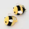 Pingente de Abelha Crochê Feito à Mão Acabado Lã Tricô Ornaments de Chaveiro de Casal Abelha Ornaments Tecidos Presente