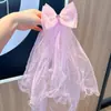 Internet-famoso Princesa Pequena Fita Bow Hairpin Crianças Menina Hanfu Purple Hairpin Acessórios de cabelo das meninas