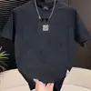 Camiseta de Manga Corta con Letras en Relieve Simple de Verano 2026 para Hombre, Versátil y de Moda, Cuello Redondo, Camiseta Básica Casual de Media Manga