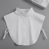 Gola Falsa Jacquard de Algodão Puro Versátil Suéter Moletom Outono e Inverno Gola Falsa Camisa de Outono Gola Decorativa Gola Falsa Estilo Coreano