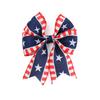 Novo Design Laço do Dia da Independência Americana Listras de Estrelas Decoração para Casa Cocô Finalizado com Flor Grande