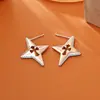 Pendientes de Aro Cruzados Transfronterizos Estilo Europeo y Americano Amazon, Pendientes de Estrella con Diseño Personalizado de Nicho, Joyería Simple y de Alta Gama