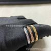 Versão alta V anel liso com diamantes totais ouro anel Mobius para todos os estilos feminino de casal de alta classe para homens e mulheres