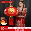 Tecido Grosso Lanterna de Casamento Menino Dourado e Menina Dourada Dupla Felicidade para Festival da Primavera Entrada de Varanda Haste Longa Veludo Decorações Festivas Estilo Chinês