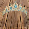 Tocados de Corona de Novia Europeos y Americanos Diadema de Pedrería Corona de Aleación Barroca Accesorios para Vestidos de Novia Estilo Princesa Gama Alta