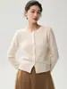 Cardigan de malha 100% cashmere, doce e fresco, para mulheres, apresentando um design de laço com contas delicado e único, uma peça versátil