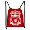 Bolsa com Cordão para Futebol da Copa do Mundo Transfronteiriça de 2026 com Estampa do Logo da Equipe, Mochila com Cordão de Poliéster, Bolsa de Armazenamento de Grande Capacidade