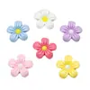 Cor Vibrante Flor de Cinco Pétalas Flor Carimbada Grampo de Cabelo Elástico de Cabelo Prendedor de Cabelo Cola Cremosa DIY Capa de Celular Acessórios de Resina