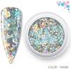 Amazon Holograma a Laser Nail Art Glitter Lantejoulas Pó de Unha Brilhante Prata Unha Unha Colorida Arte Joias