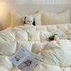 Ropa de cama de cuatro piezas de terciopelo de leche de extinción total para el corazón de una niña, juego de tres piezas de funda de edredón tallada de terciopelo coral engrosado de invierno 4
