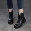 Botas Chelsea Melard para Mulheres 2026 Outono/Inverno Novo Estilo Camada Superior Enrugada Couro Bovino Botas de Couro de Luxo Leve Botas Martin Slim