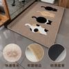 Tapete para Piso de Baño Transfronterizo, Imitación Lino, Absorbente de Agua, Secado Rápido, Tapete para Pies de Baño, Tapete Antideslizante para Puerta de Inodoro y Baño