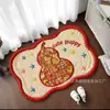 Felpudo de Barro Diatómico Imitación Lana, Felpudo para Puerta de Entrada, Absorbente de Agua, Secado Rápido para Baño, Felpudo para Puerta de Casa Fácil de Cuidar