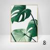 Decoração de Quarto Pequeno Fresco Estilo Nórdico Pintura de Parede Sem Moldura Moderna com Planta Folha Verde Cacto e Flamingo