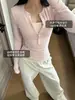 Camiseta Henley de Manga Larga Ajustada para Mujer, Nueva Camisa Básica Estilo Coreano Primavera 2026, Prenda Interior de Moda, Top Bm para Mujer