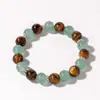 Novo Produto da Fábrica de Origem: Pulseira de Comércio Exterior Verde Riqueza, Pulseira de Contas de Pedra Olho de Tigre Natural