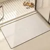 Tapete de Chão Absorvente para Banheiro Vento Silencioso Transfronteiriço Tapete para Pés Resistente à Sujeira do Vaso Sanitário Secagem Rápida Tapete de Chão Antiderrapante Diatomito para Vaso Sanitário