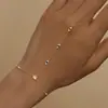 Bestseller transfronterizo Anillo-cadena para mujer de plata de ley S925 incrustado de diamantes, pulsera versátil de alta gama, fresca y minimalista, integrado
