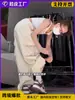 Pantalones Casuales de Trabajo de Moda de Calle de Comercio Exterior Transfronterizo para Mujer, Pantalones Anchos Rectos Holgados con Bolsillos Grandes, Pantalones Largos Vintage