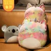 Muñeco de Almohada de Unicornio Fudge Cara Lindo Asiento Cintura Juguete de Felpa Cojín de Cama Muñeca de Trapo Muñeca
