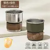 Copo para Enxaguante Bucal de Aço Inoxidável 304, Copo para Escova de Dentes, Copo Odontológico para Casal, Porta-Escova de Dentes, Caixa de Armazenamento, Porta-Copos de Madeira Maciça