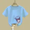 2537# Nova Camiseta de Algodão Respirável Verão Nova Gola Redonda Manga Meia Manga Verão Crianças Médias/Grandes Manga Curta de Verão
