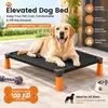 Cama para Mascotas Nueva Transfronteriza Hogar Transpirable Labrador Añadido Tubería de Acero al Carbono Elevada Cuatro Estaciones Universal Extraíble Lavable Casa para Perros