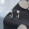 Ganchos para Oreja de Plata Pura S999 con Circonita Delicada de Cuatro Garras para Mujer, Diseño Natural y Delicado de Gama Alta, Pendientes de Estilo Elegante y Fresco, Venta al por Mayor