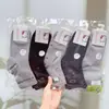 Meias Femininas Novas para Outono e Inverno, Meias para Estudantes de Canoa Média, Meias Esportivas Femininas Estilo Coreano de Canoa Média, Meias Esportivas de Algodão Fofas e Versáteis