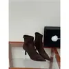 Botas Chuyuji Estilo Retrô Francês Bico Fino Salto Agulha Camurça Stretch 2026 Femininas Outono Inverno Slim com Zíper nas Costas