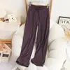 Lulu Bling Mesmo Estilo Calça Yoga Feminina Solta Casual Perna Larga Outono Escovada Emagrecedora Esportiva Reta