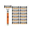Dropshipping Rasuradora Manual 6 Capas Acero Inoxidable Mango de Metal Cuchilla Rasuradora Manual para Hombre