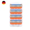 Cabezales de Repuesto de Cuchillas de Rasurar Naranja de Cinco Capas para Rasurado y Depilación, Compatibles con Cuchillas de Cinco Capas