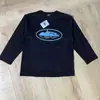 Camisetas Casuales Sueltas de Manga Larga Raglán con Bloques de Color Estampado de Letras Alcatraz para Hombre y Mujer Marca de Moda al por Mayor Transfronteriza