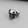 Anillo de Calavera Serie Glaseado Gótico Fundido Estilo Punk Exagerado Auriculares Cabeza de Fantasma Anillo de Acero de Titanio para Hombres