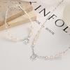 Pulsera de Plata Esterlina 925 Lazo Perla Plata Rota para Mujer Nuevo Estilo Diseño de Personalidad Pulsera con Sentimiento ins Joyería de Mano Elegante