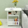 Mesita de Noche Moderna Simple Gabinete de Almacenamiento Simple Almacenamiento de Dormitorio Mesita de Noche Mesa Cuadrada Pequeña para Sala de Estar Nórdica Balcón