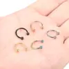 Anel de Ferradura em Aço Inoxidável Europeu e Americano em Forma de C Argola para Nariz Brincos de Luxo Leve High-End Joias para Piercing Fabricante Atacado