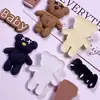 Nuevo Oso Ojo de Tenedor de Dibujos Animados Accesorios de Pegamento Suave DIY Hecho a Mano Gota de Gel Accesorios para Funda de Teléfono Móvil Tocado Pasador Adhesivo para Taza
