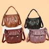 Cross-border Urban 2024 Nova Bolsa Plissada Feminina Moda All-match Ombro Crossbody Bolsa Feminina Bolsa Vintage Mom