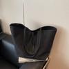 Bolsa Exterior Única de Gran Capacidad para Mujer 2025 Nueva Casual Combinable Bolso de Hombro Nicho Lona Clase Viajera Tote