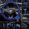 Accesorios para coche Blue Diamond Diamond, juego de accesorios para coche, freno de mano, hombreras, funda para volante, venta al por mayor en grandes cantidades