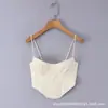 Conjunto de duas peças: espartilho de osso de peixe com bojo tridimensional para garota popular, camisola com pregas tridimensionais, calças de corte curvo, calças de cintura alta de perna larga afunilada de alta qualidade