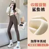 Calça Tubarão de Lã de Cordeiro para Barbie Quente de Inverno com Forro de Fleece Espessada de Cintura Alta Controle de Barriga Leggings de Yoga para Mulheres