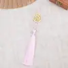 Pingente de borla de liga metálica para o Festival do Meio Outono, novo acessório de broche estilo chinês Hanfu, pingente ornamento de brocado Song, chaveiro de bolsa DIY, chaveiro de carro